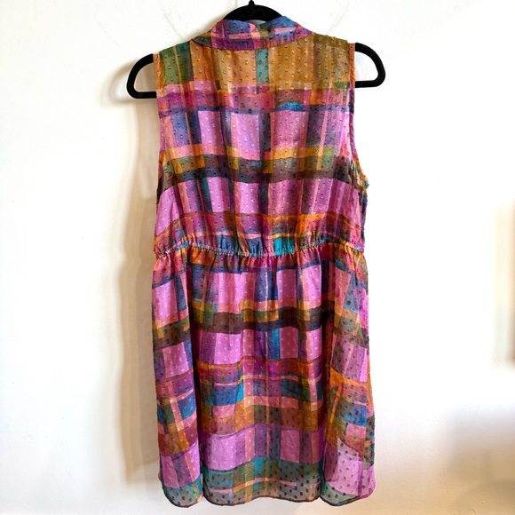 NWT Cato Colorful Sheer High Low Top - Picture 3 of 6
